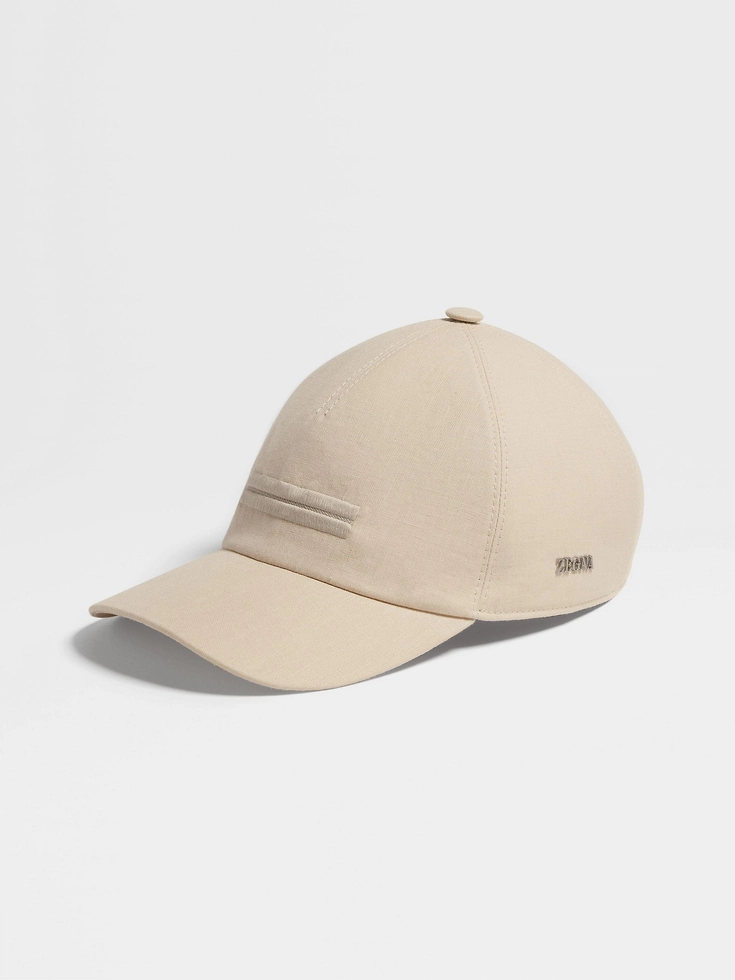 Berretto da baseball Oasi Lino beige chiaro