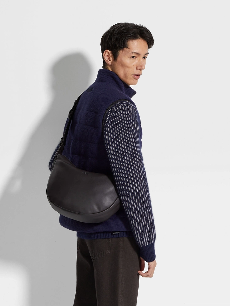 Borsa Hobo Panorama Micro SECONDSKIN marrone scuro