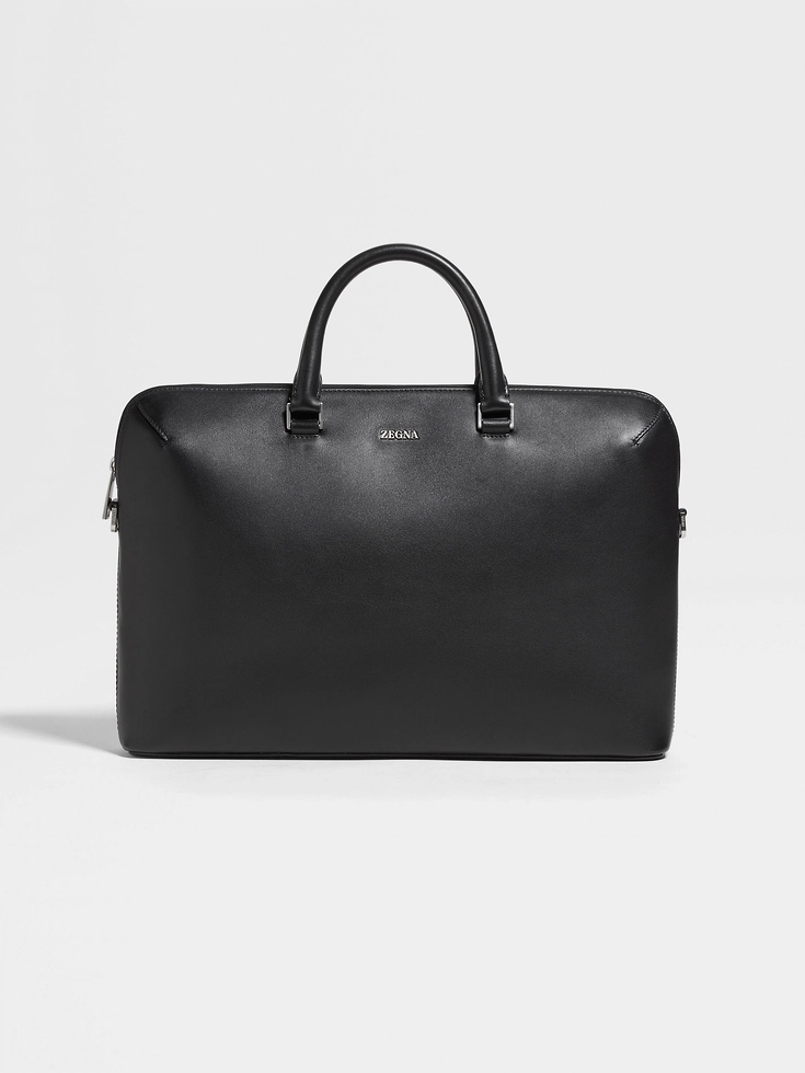 Borsa da lavoro in pelle nera