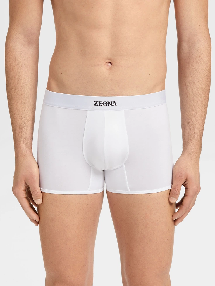 Boxer di cotone bianco