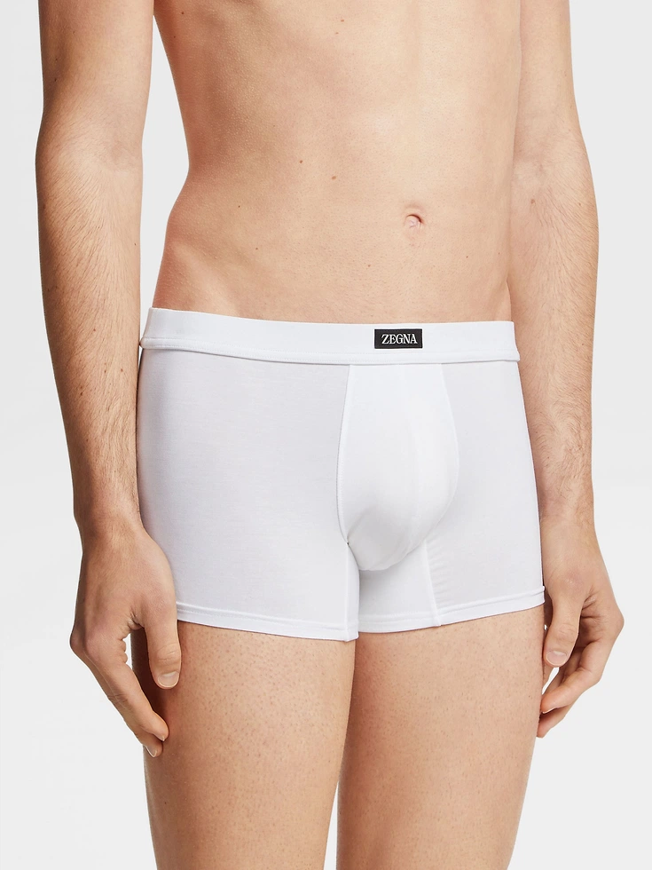 Boxer elasticizzati in modal bianco