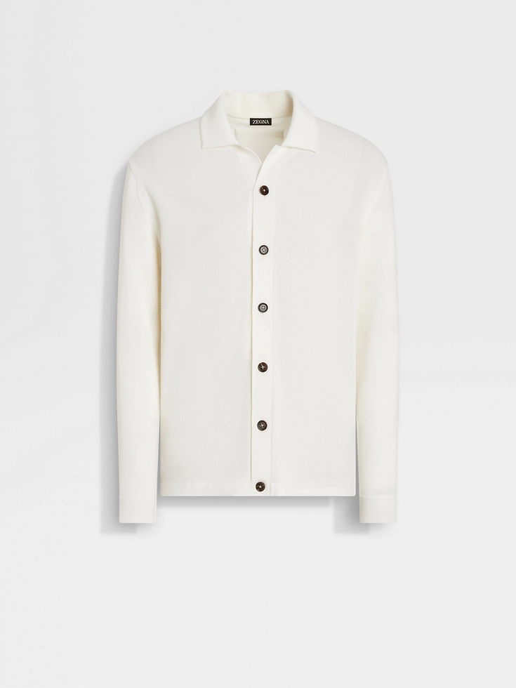 Camicia di lana bianca
