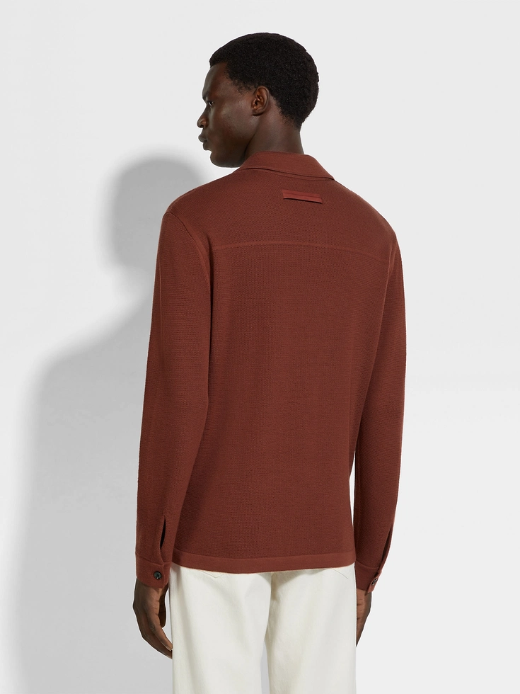 Camicia di lana rosso mattone Camicia di lana rosso mattone