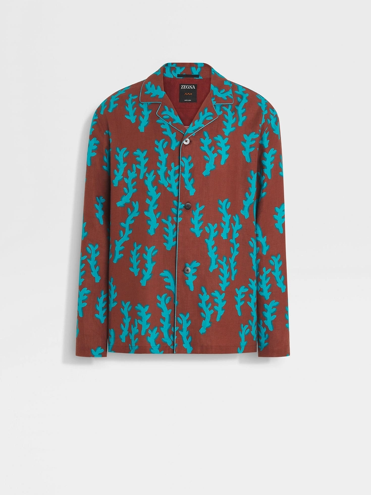 Camicia di lino rosso