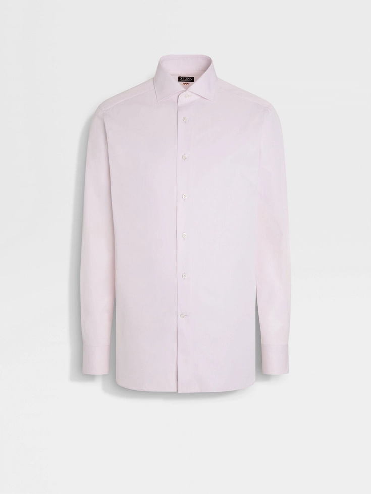 Camicia in cotone Centoventimila a microrighe rosa chiaro
