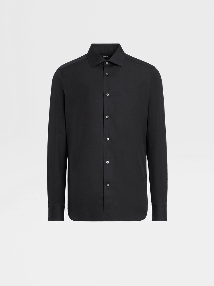 Camicia in cotone comfort Trofeo™ nera