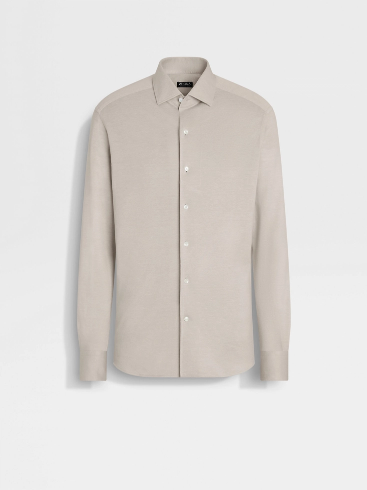 Camicia in misto seta e lino