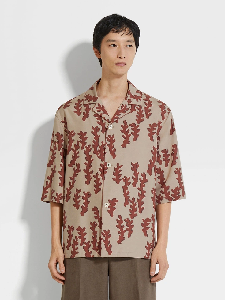 Camicia in seta beige Camicia in seta beige