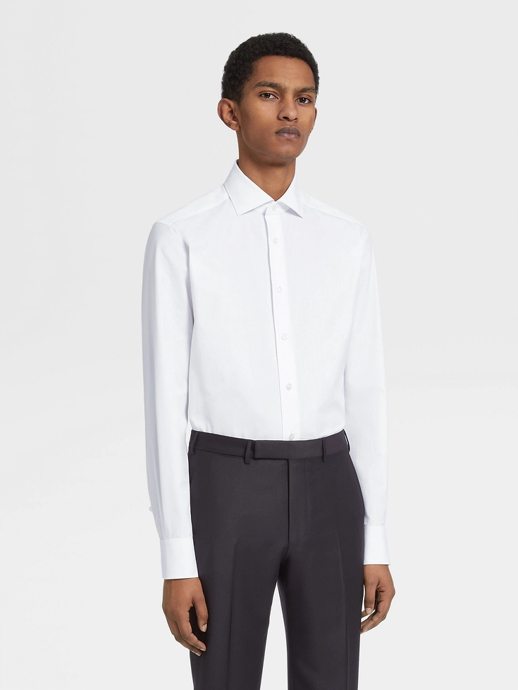 Camicia sartoriale a maniche lunghe in cotone White Sea Island