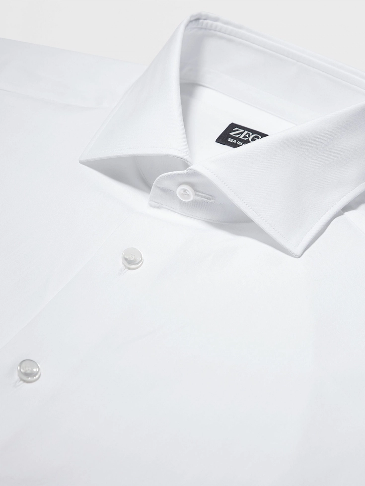 Camicia sartoriale a maniche lunghe in cotone White Sea Island Camicia sartoriale a maniche lunghe in cotone White Sea Island
