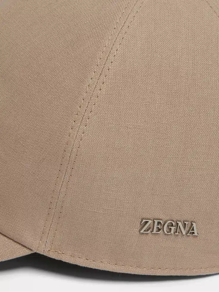 Cappellino da baseball in lino beige Oasi