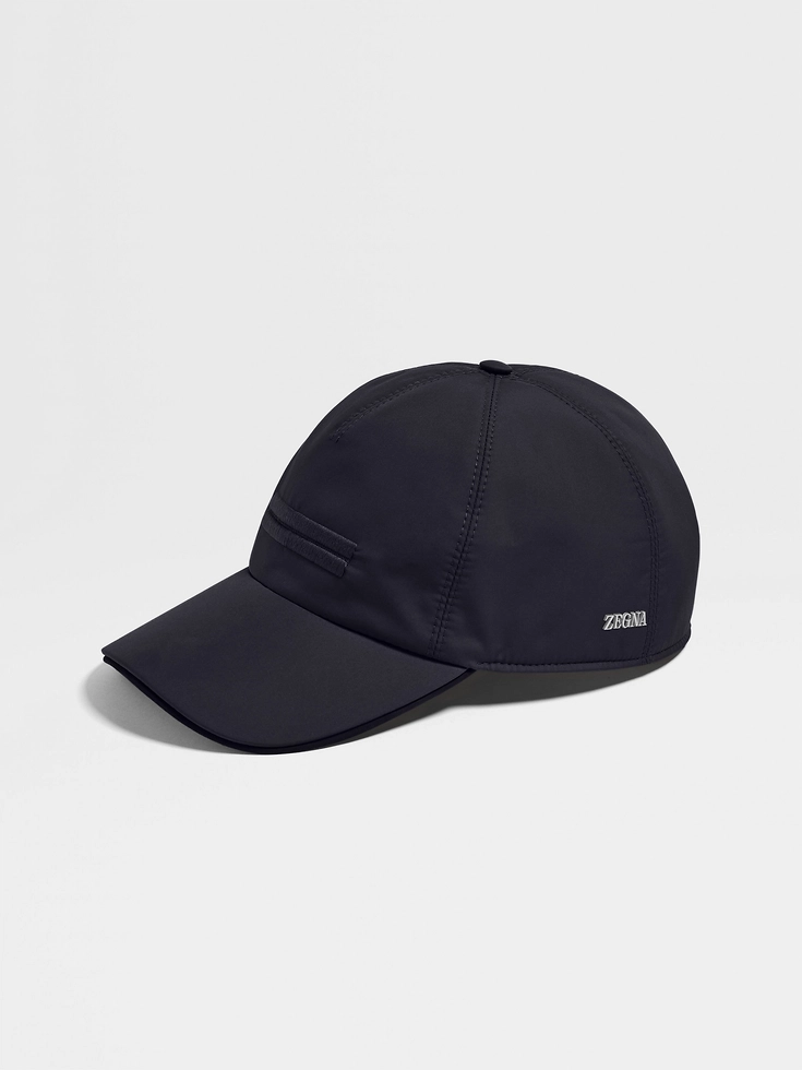 Cappellino da baseball in tessuto tecnico blu scuro