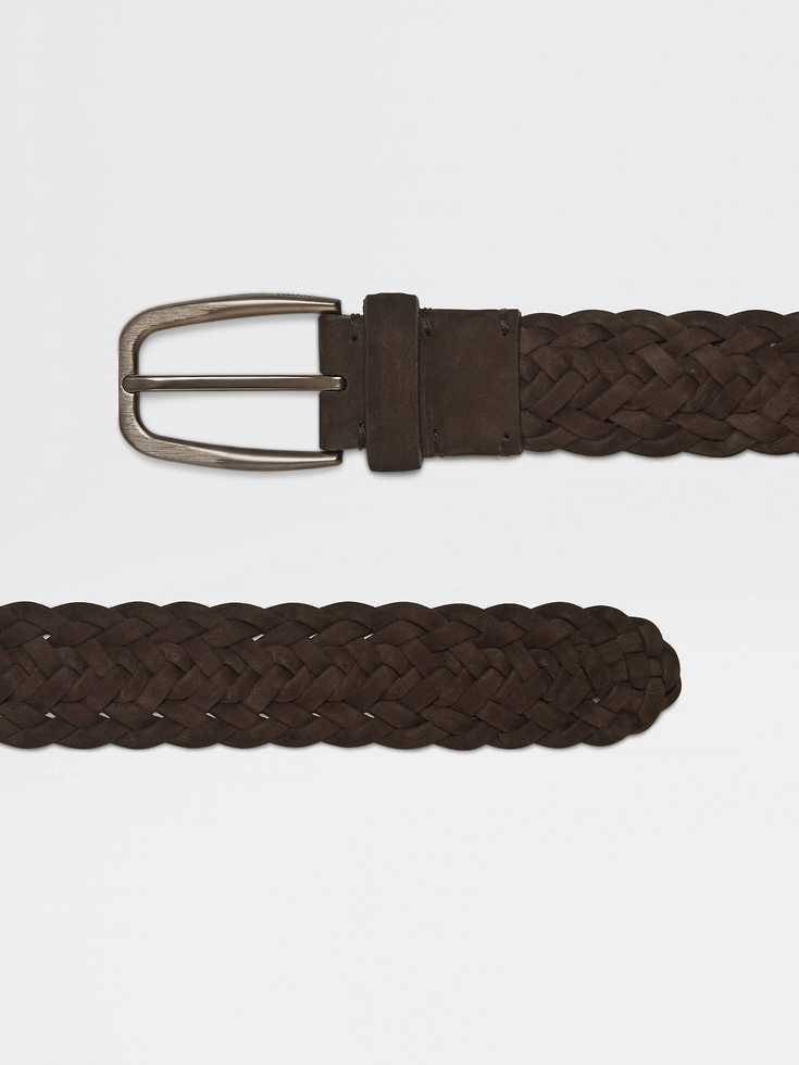 Cintura in pelle marrone scuro
