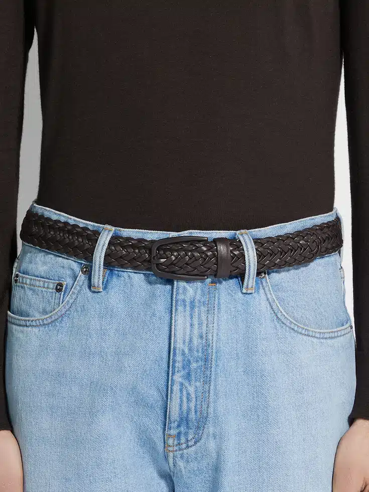 Cintura in pelle marrone scuro Cintura in pelle marrone scuro