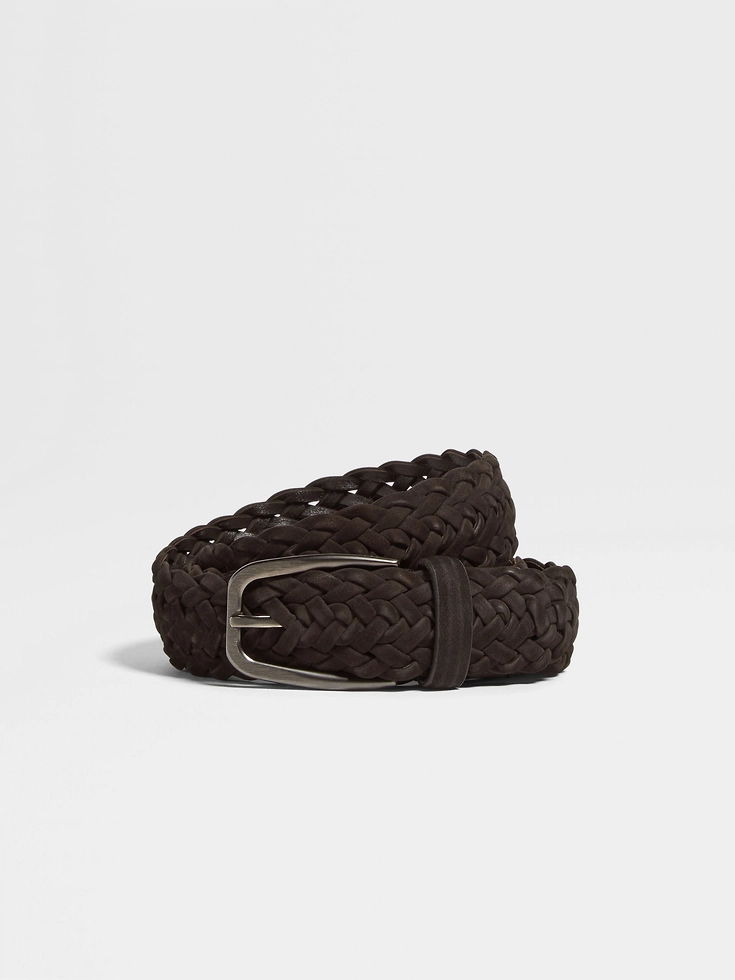 Cintura in pelle marrone scuro