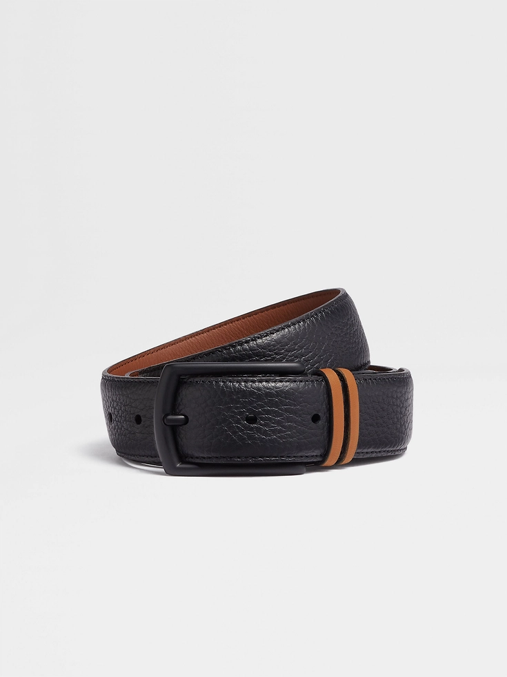 Cintura in pelle nera