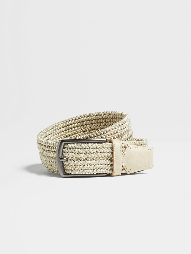 Cintura in rayon beige chiaro