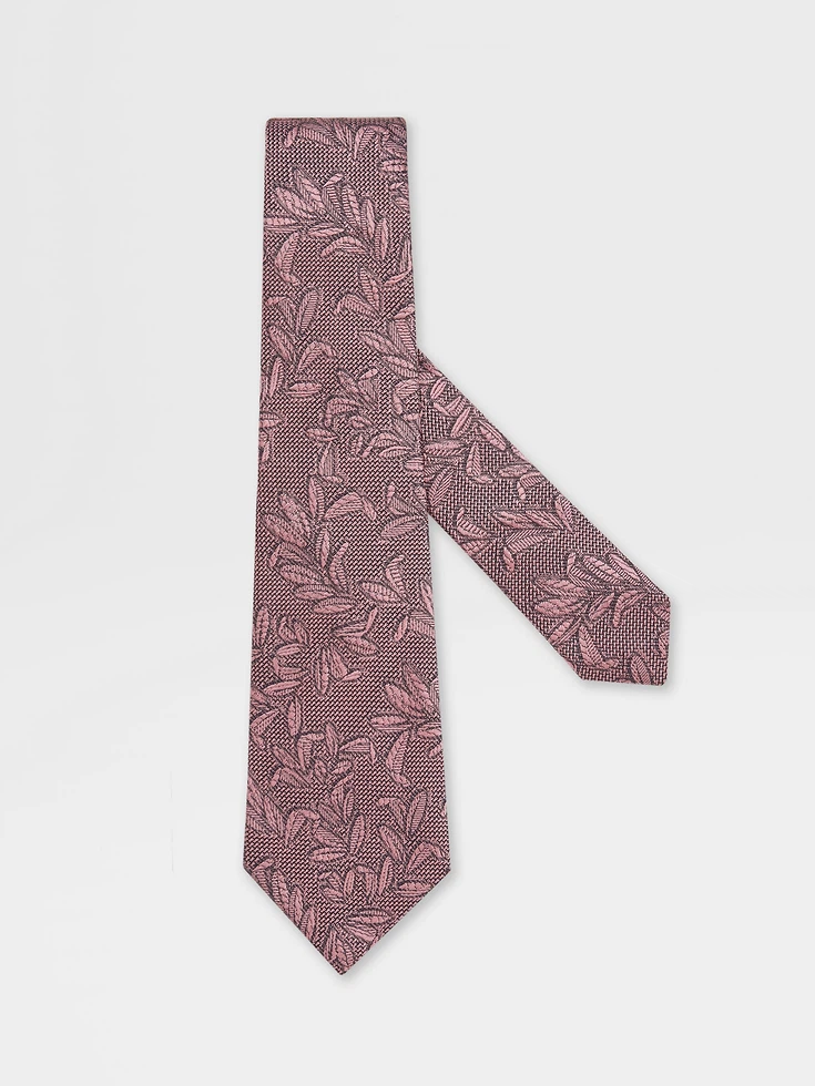 Cravatta di seta rosa