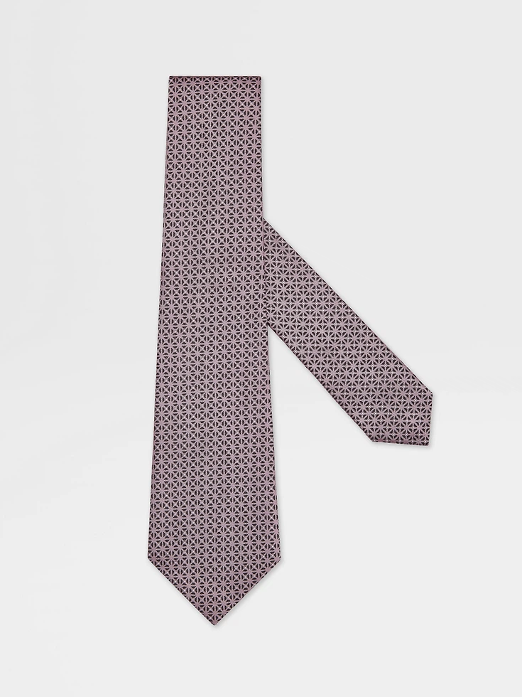 Cravatta di seta rosa
