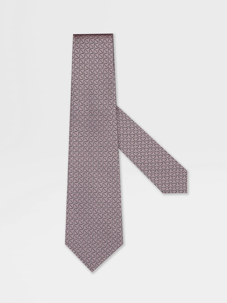 Cravatta di seta rosa