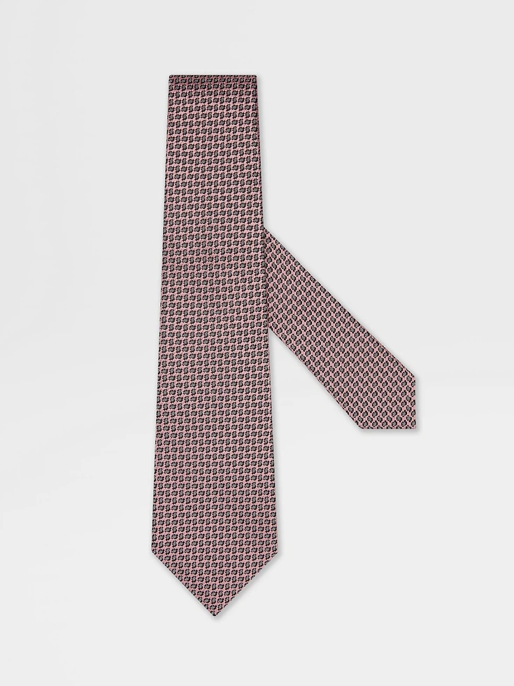 Cravatta di seta rosa