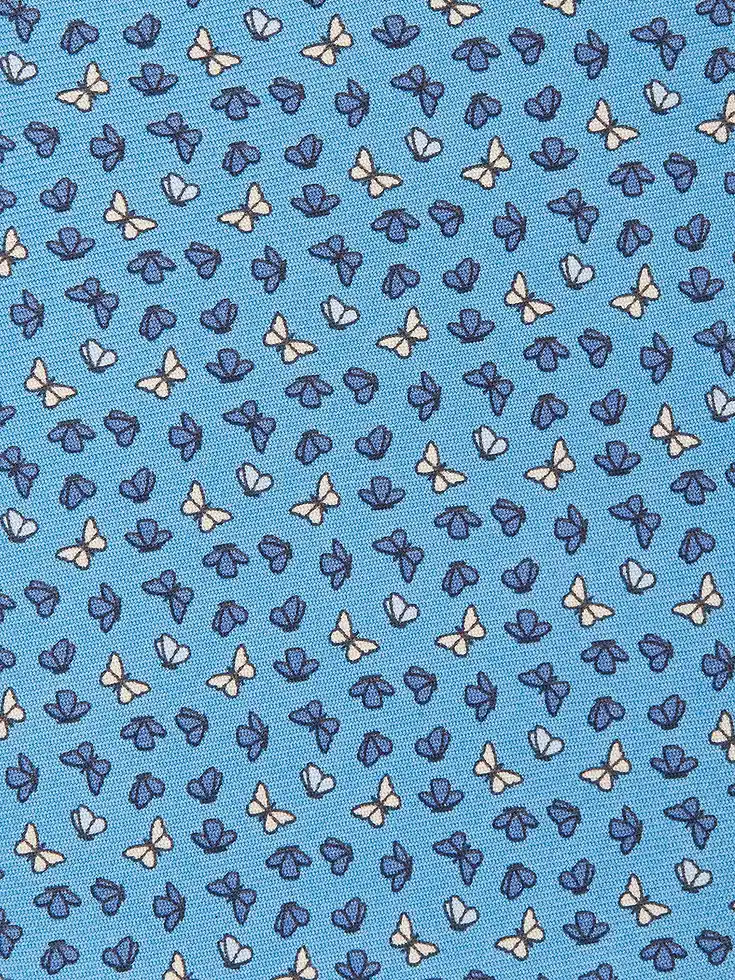 Cravatta in seta azzurra