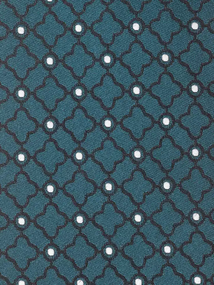 Cravatta in seta blu turchese