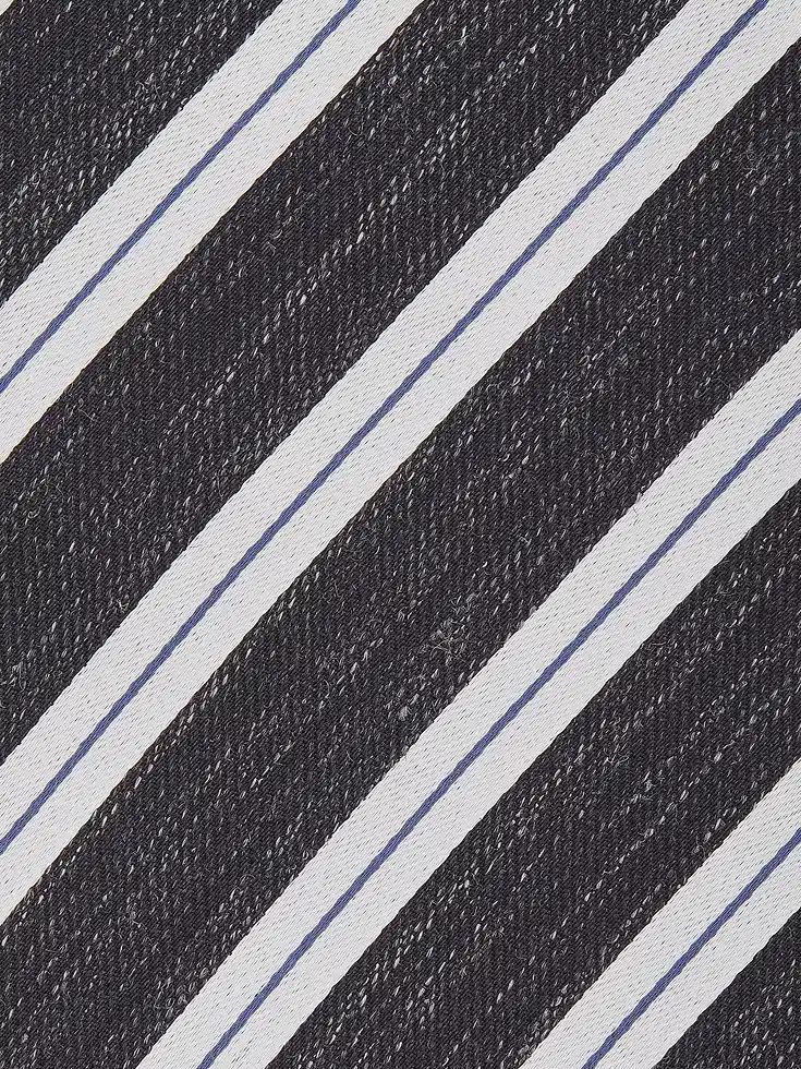 Cravatta in seta e lino blu navy