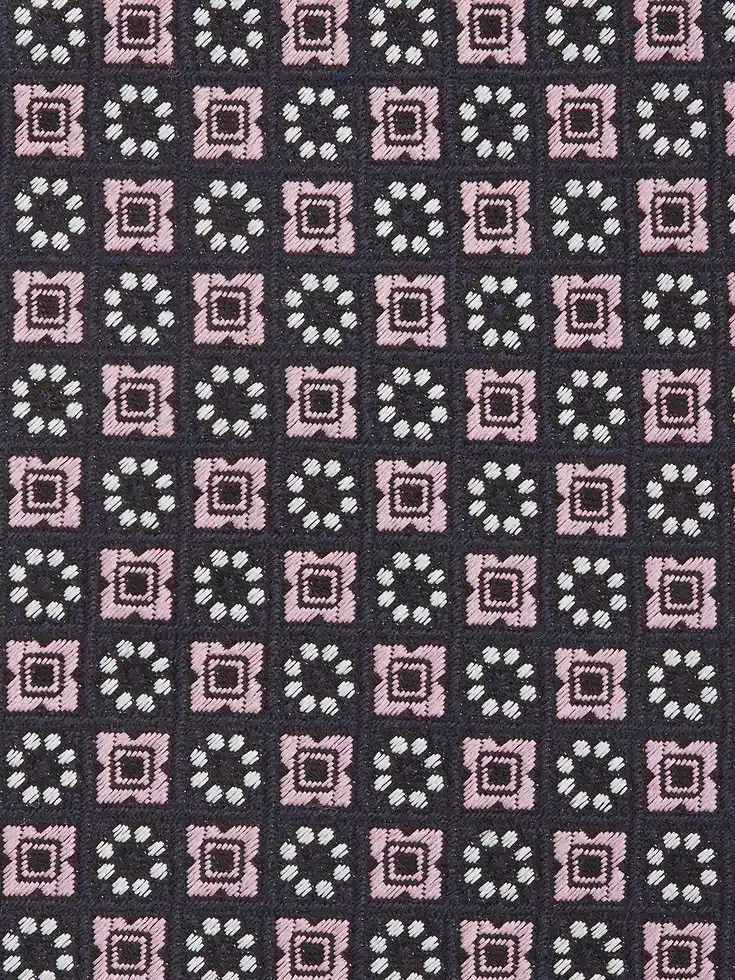 Cravatta in seta rosa CINQUE PIEGHE