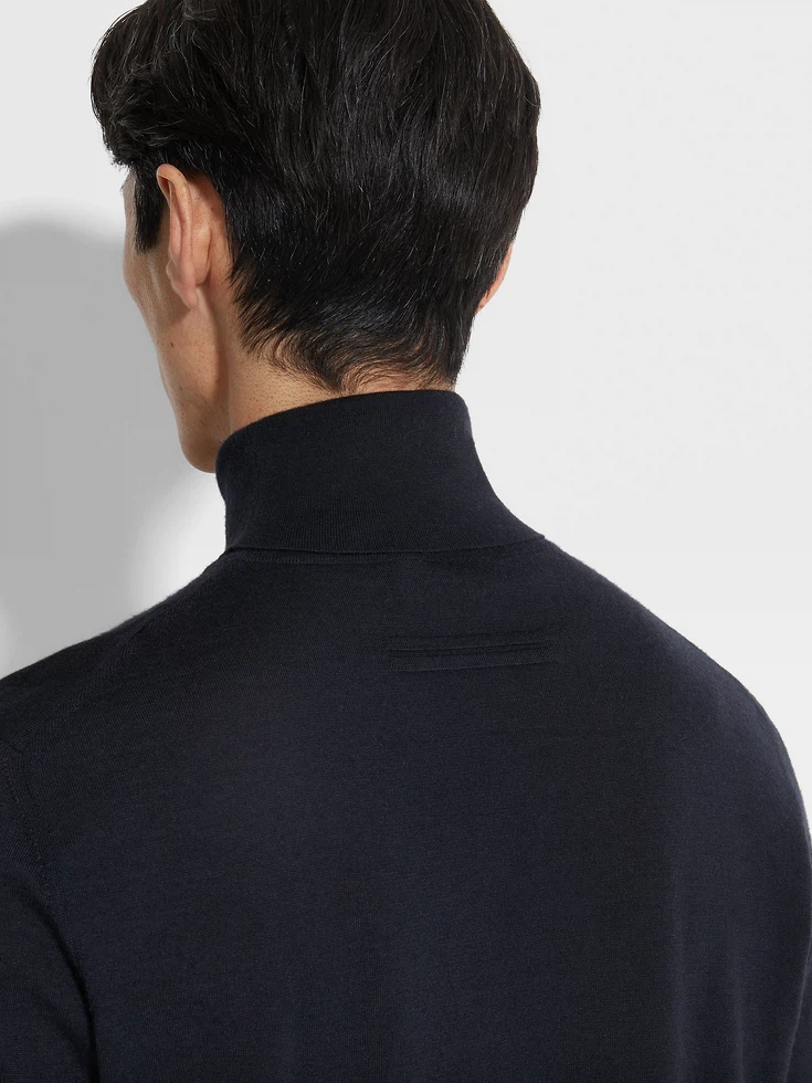 Dolcevita Cashseta blu navy mélange