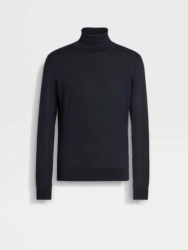Dolcevita Cashseta blu navy mélange