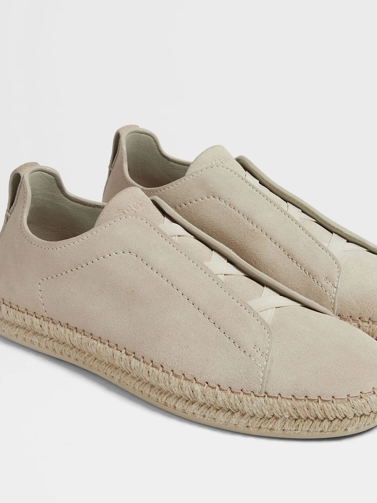 Espadrillas Triple Stitch™ in pelle scamosciata bianco sporco Espadrillas Triple Stitch™ in pelle scamosciata bianco sporco