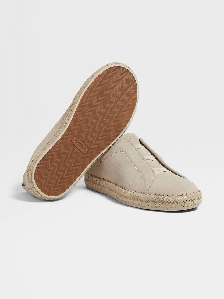 Espadrillas Triple Stitch™ in pelle scamosciata bianco sporco Espadrillas Triple Stitch™ in pelle scamosciata bianco sporco