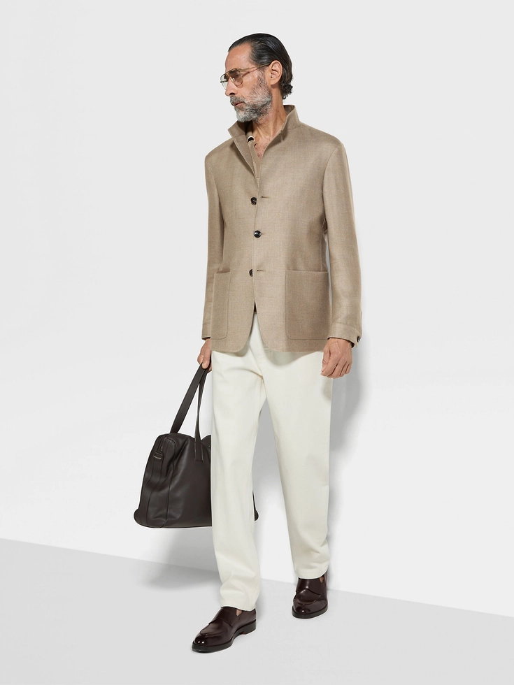 Giacca Il Conte in cashmere, seta e lino