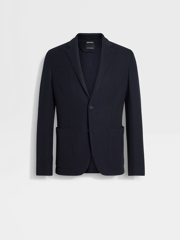 Giacca in jersey ad alte prestazioni blu navy