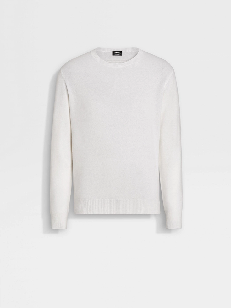 Girocollo Oasi Cashmere Bianco Mélange