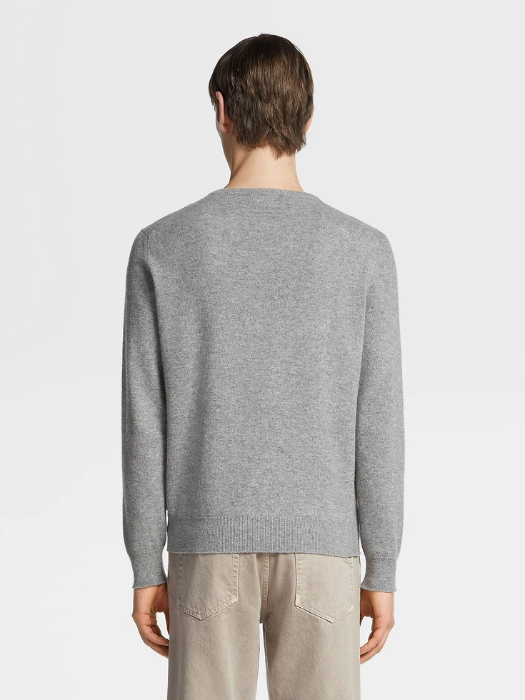 Girocollo Oasi Cashmere Grigio Mélange Girocollo Oasi Cashmere Grigio Mélange