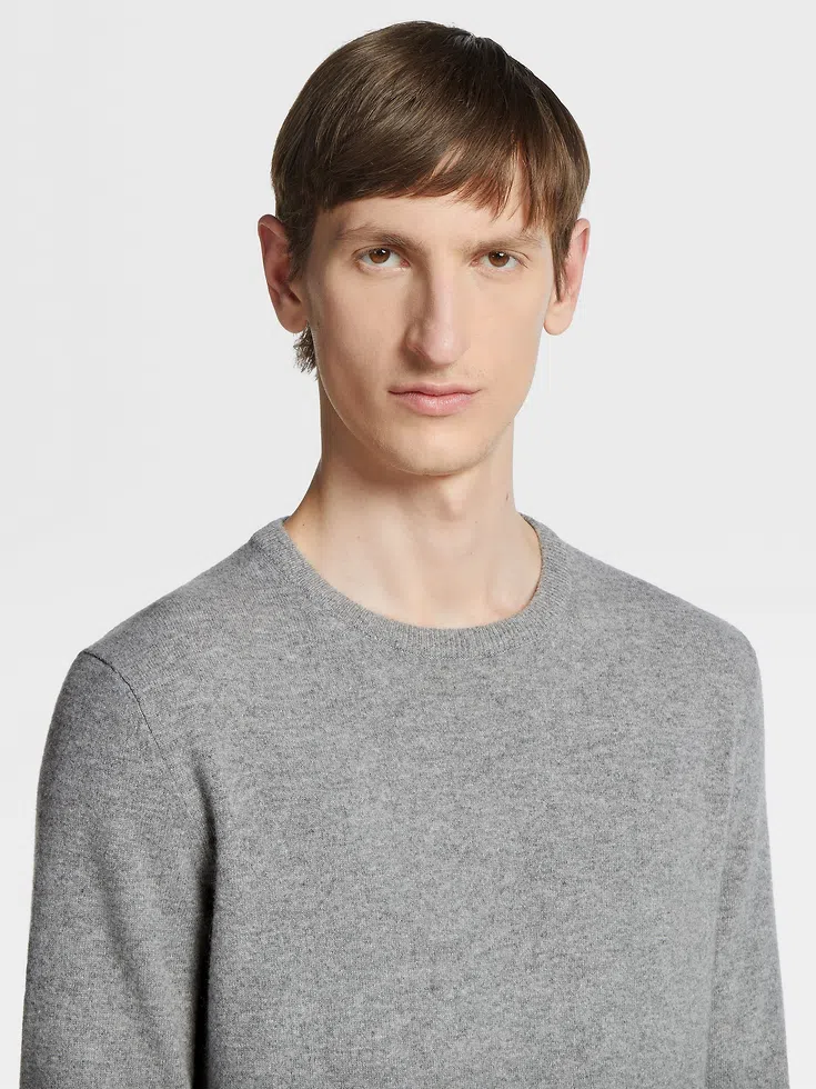 Girocollo Oasi Cashmere Grigio Mélange Girocollo Oasi Cashmere Grigio Mélange