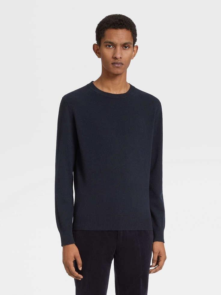 Girocollo in cashmere Oasi Blu Navy Mélange
