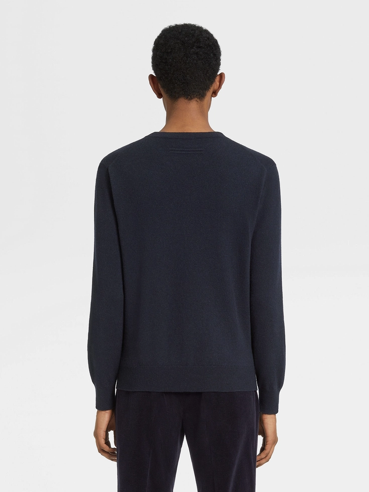 Girocollo in cashmere Oasi Blu Navy Mélange Girocollo in cashmere Oasi Blu Navy Mélange