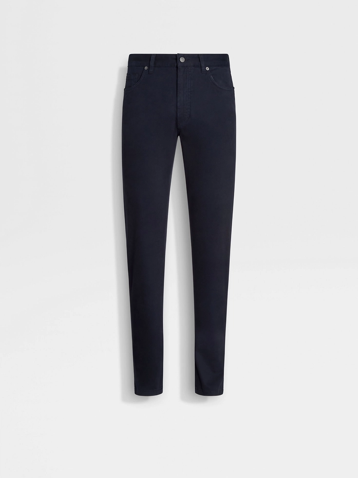 Jeans Roccia in cotone elasticizzato blu navy