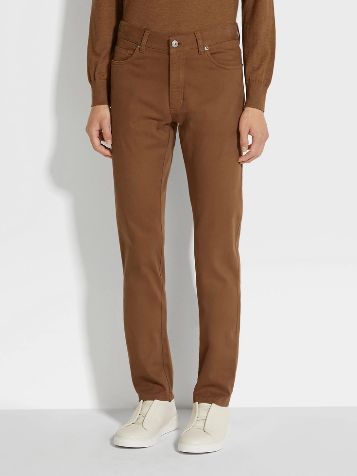 Jeans Roccia in cotone elasticizzato con fogliame scuro Jeans Roccia in cotone elasticizzato con fogliame scuro