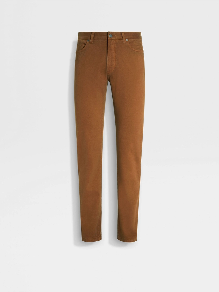 Jeans Roccia in cotone elasticizzato con fogliame scuro