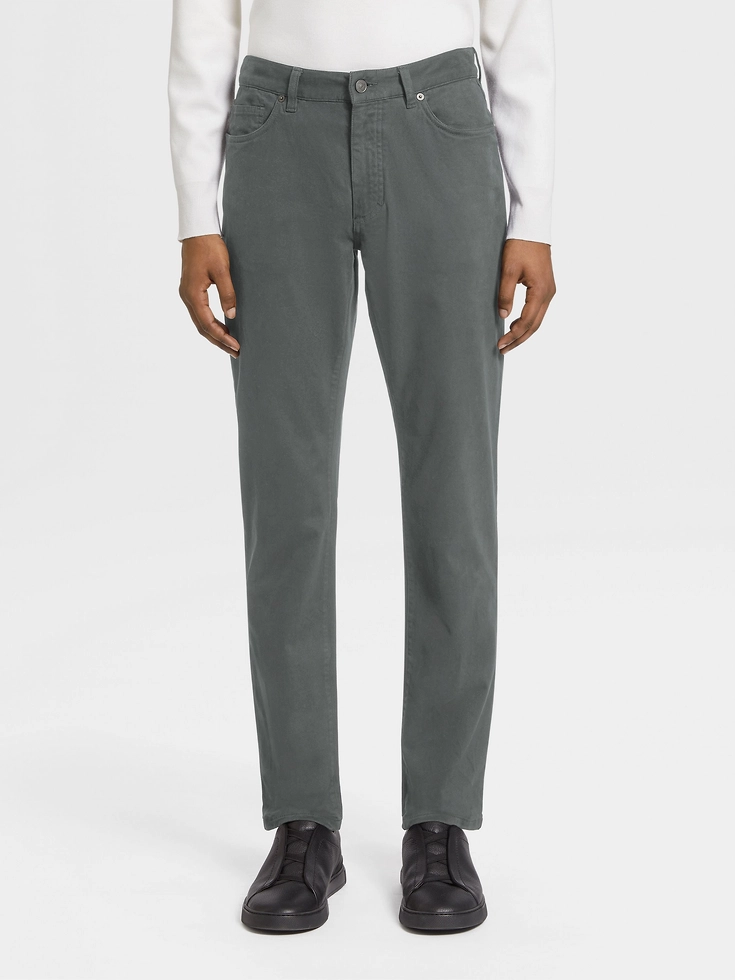 Jeans Roccia in cotone elasticizzato grigio chiaro