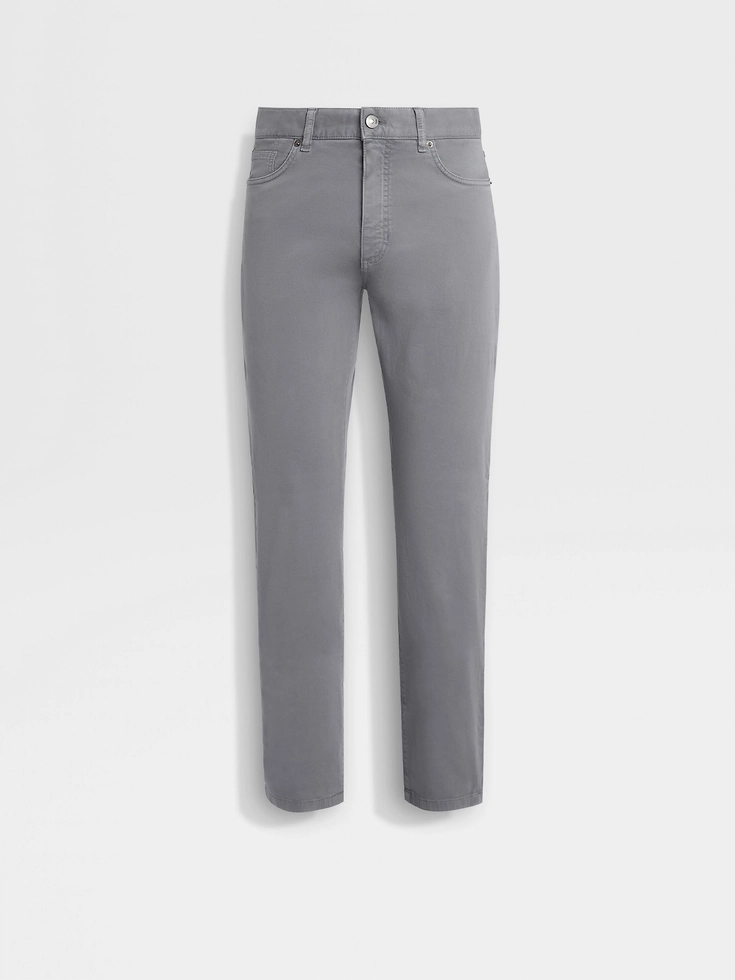 Jeans Roccia in cotone elasticizzato grigio chiaro