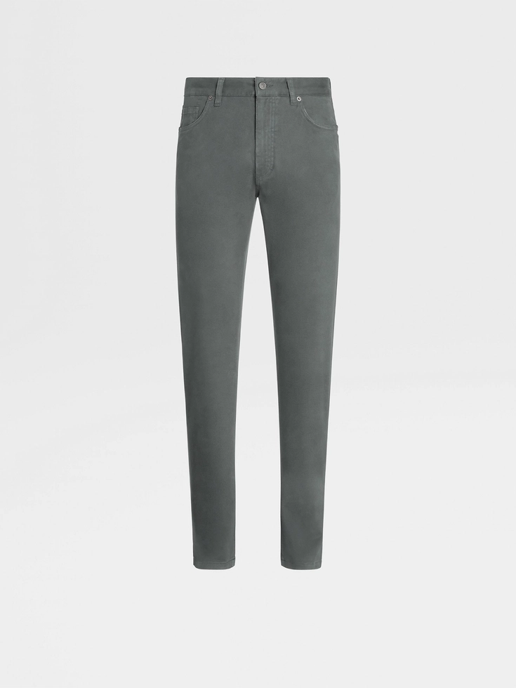 Jeans Roccia in cotone elasticizzato grigio chiaro