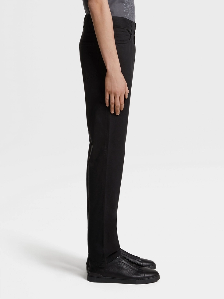 Jeans Roccia in cotone elasticizzato nero Jeans Roccia in cotone elasticizzato nero