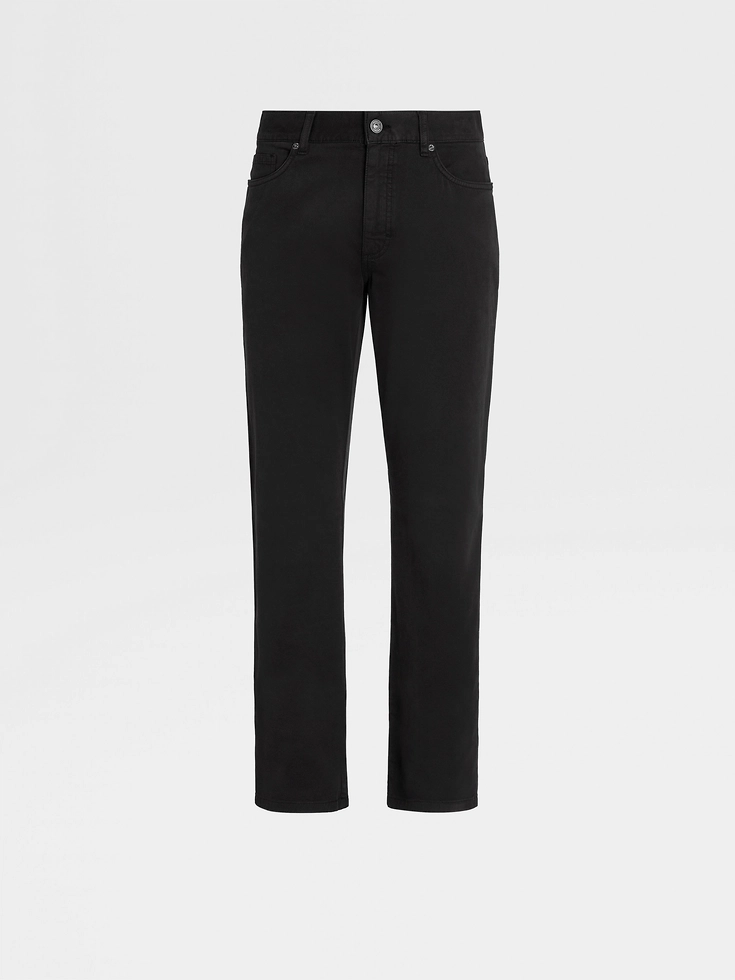 Jeans Roccia in cotone elasticizzato nero