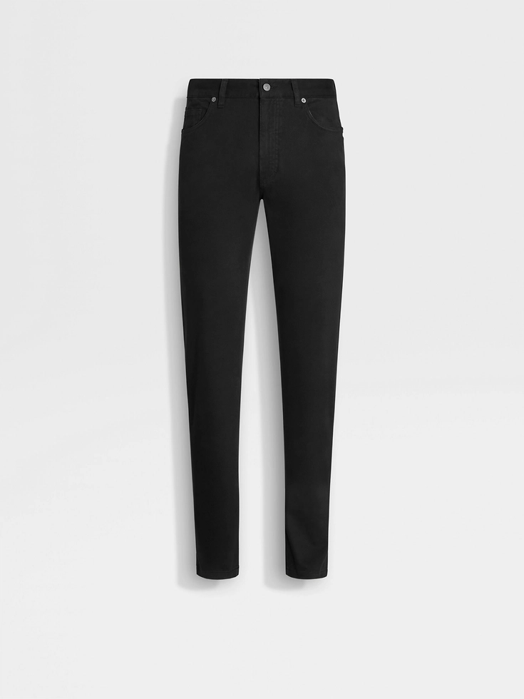 Jeans Roccia in cotone elasticizzato nero