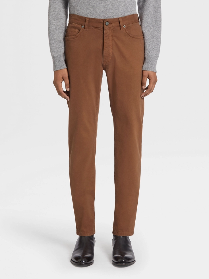 Jeans Roccia in cotone stretch Fogliame